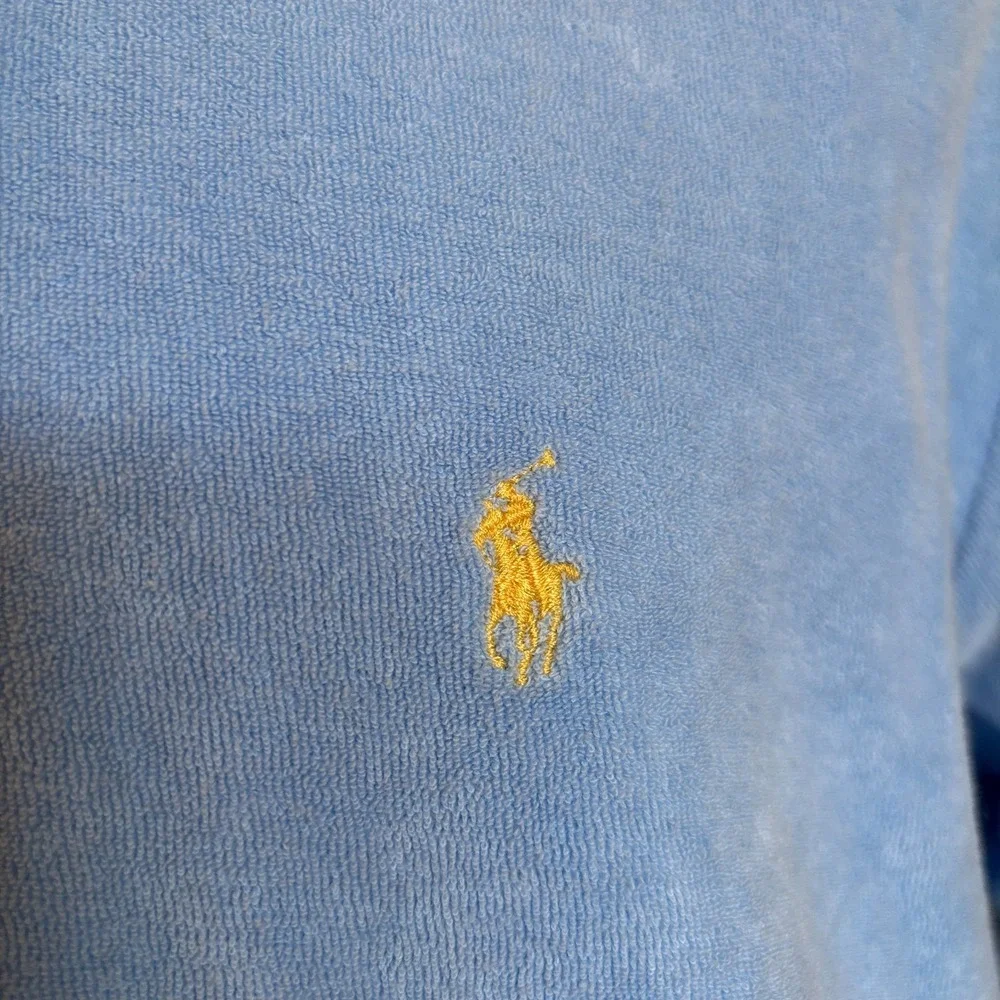 Polo Ralph Lauren Toweled Polo Shirt Heavy Cotton Logo Golf Men's‎ Sz XXL Blue